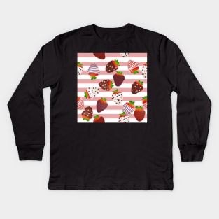 Sailor Mars Themed Strawberries Kids Long Sleeve T-Shirt